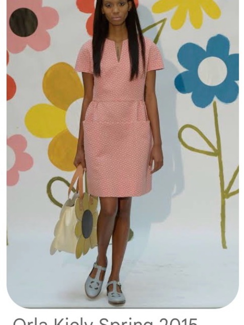 Orla Kiely Pink Textured Mini Shift Dress Heart Cut Out